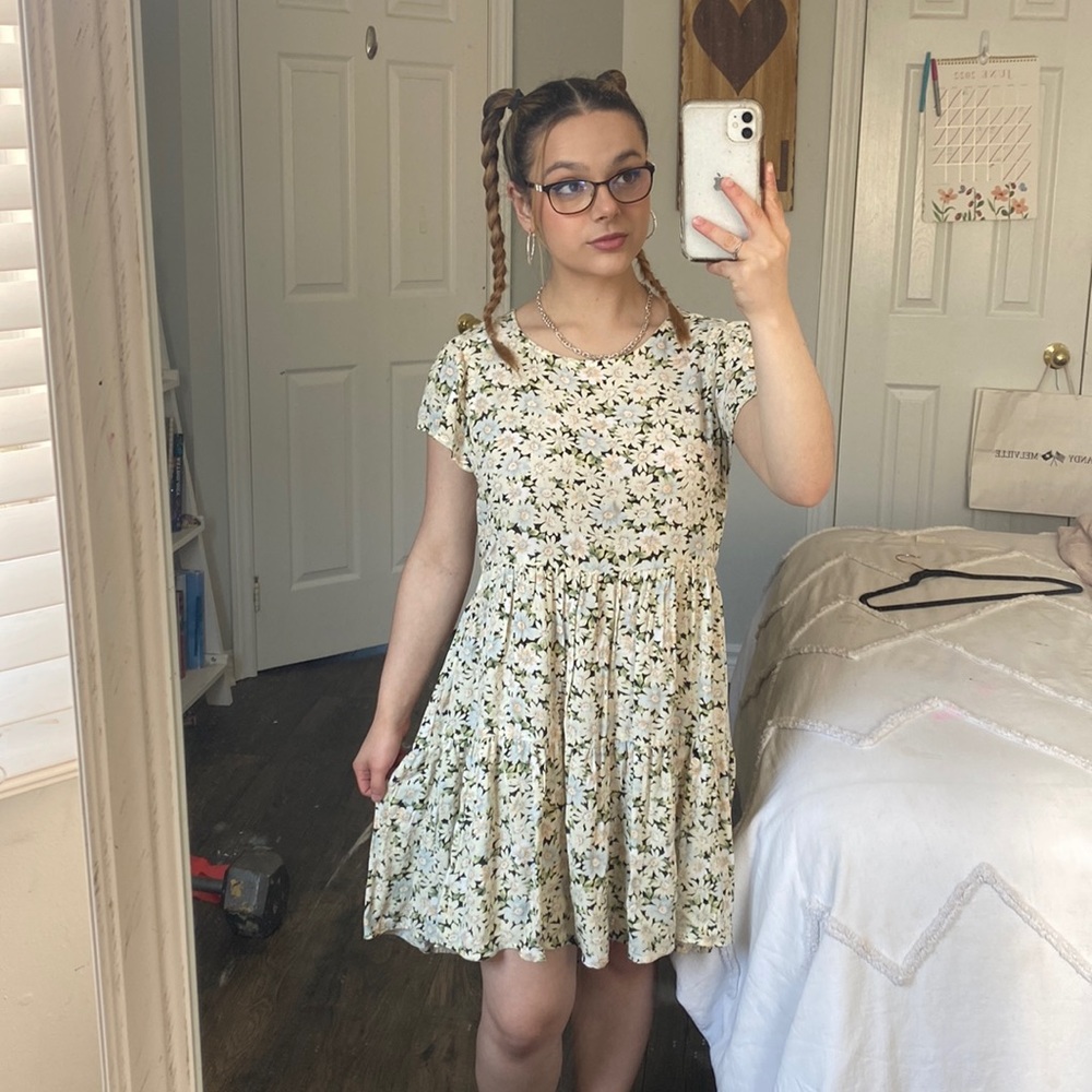 american eagle flowy babydoll dress